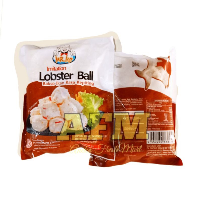 

MR HO LOBSTER BALL 450GRAM MR.HO BOLA LOBSTER BAKSO LOBSTER BASO LOBSTER