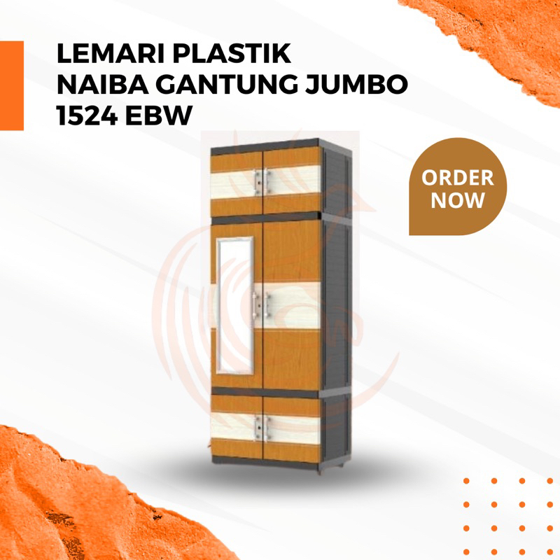 Lemari Pakaian/ Lemari Kerudung/Lemari Gantung/ Lemari Plastik Naiba Gantungan Jumbo
