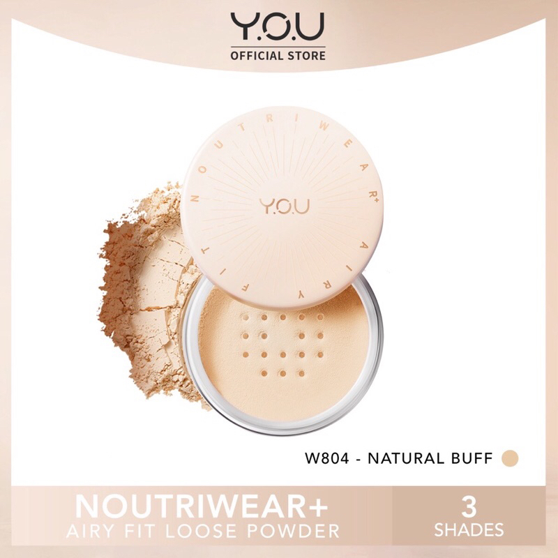 Y.O.U NoutriWear+ Airy Fit Loose Powder / YOU Bedak Tabur Waterproof