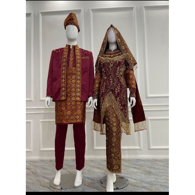 KOTO GADANG COUPLE MEWAH BEREKOR MODERN//GAUN KOTO GADANG ADAT MINANG//BESKAP