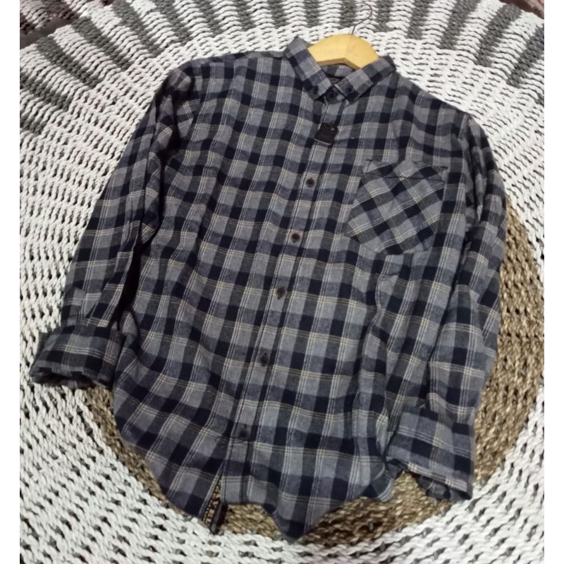 (BISA COD) Kemeja Flanel Terlaris Lengan Panjang Pria Wanita Hem Premium Quality Kameja Kerja Kantor