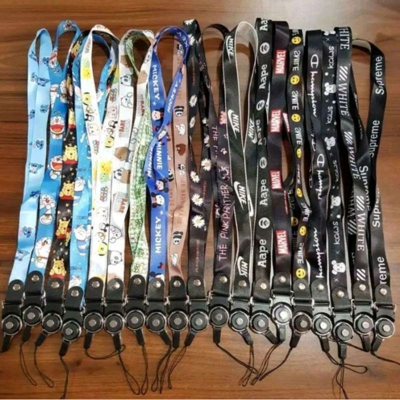 TALI HP GANTUNGAN HP MOTIF BRAND UNIVERSAL TALI HP LANYARD ID