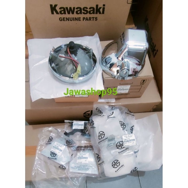 Reflektor Lampu Bulat Bulet full Set Ninja SS R Original kawasaki