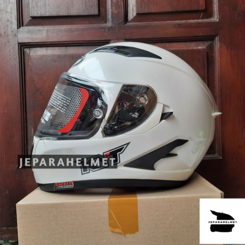 Helm KYT Falcon FR Solid Polos White Putih | KYT Falcon FR Fullface Solid Polos Double Visor Origina