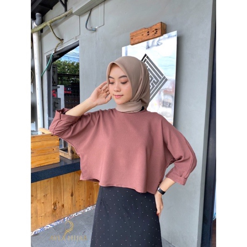 LUNA CROPTOP - ATASAN BLOUSE OVERSIZE BATWING