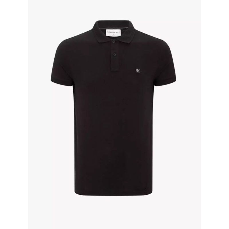 POLO SHIRT CK CLAVIN KLEIN PIMA STRETCH SLIM BLACK ORIGINAL