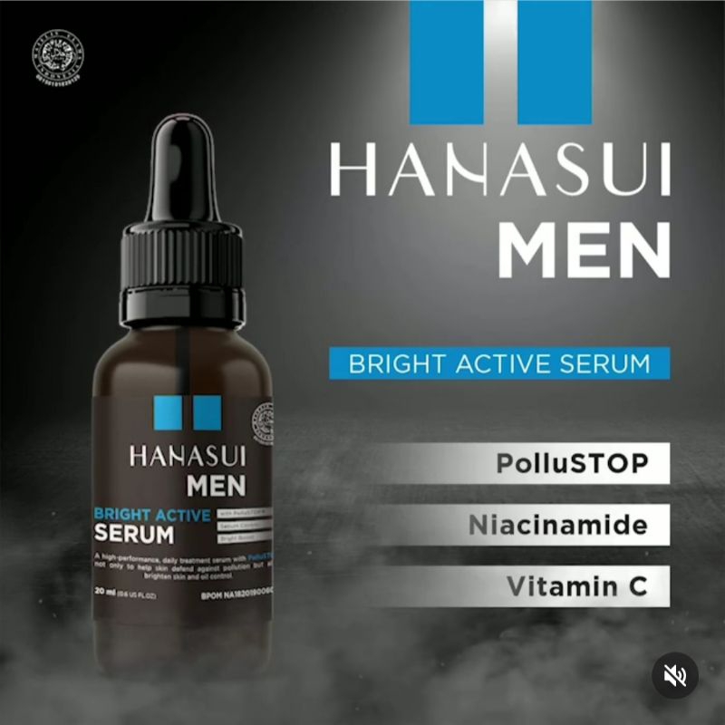Hanasui Men Bright Active Serum | Serum Wajah Pria