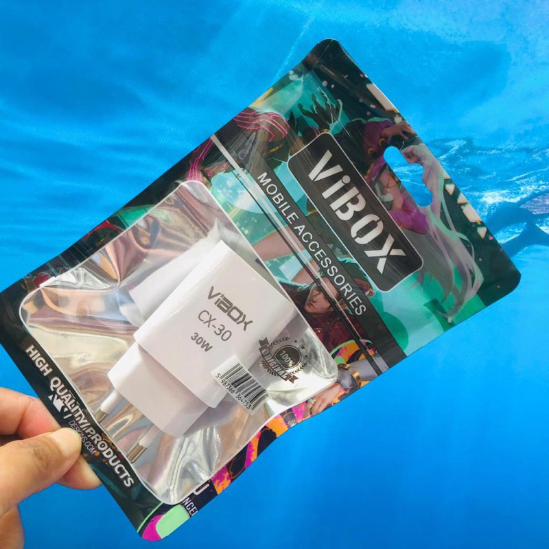 Batok Adapter Charger vibox cx30 30w packing plastik import highquality original Promo Sen