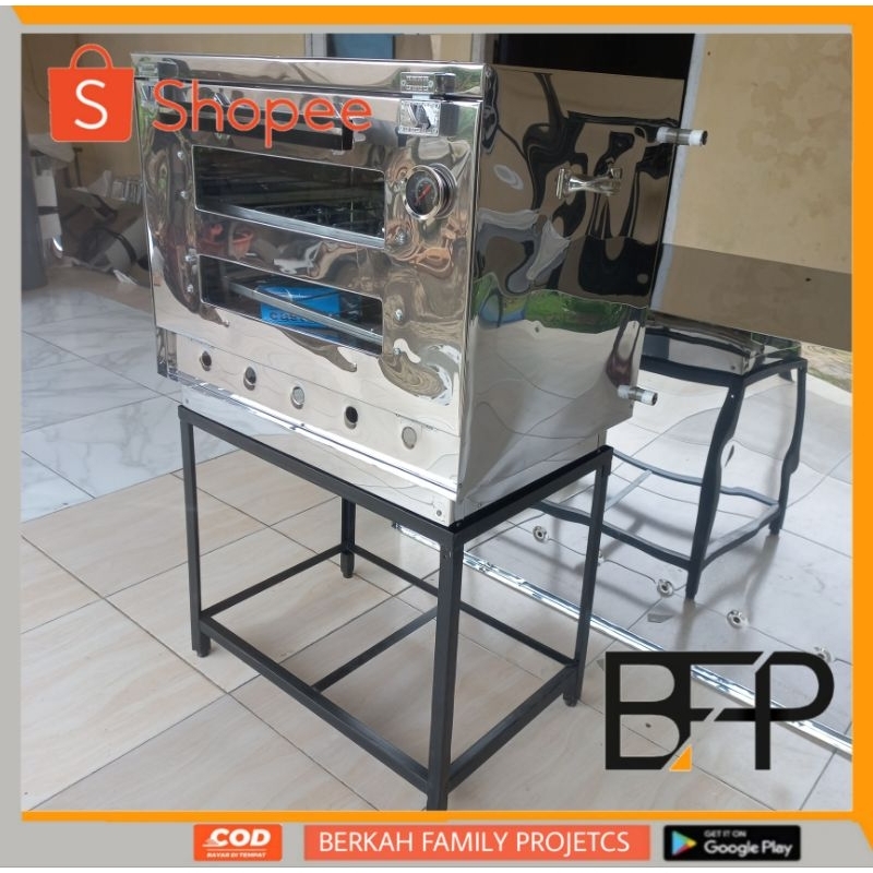 Oven Gas Manual tipe 6040 Oven Gas stainless Gratis loyang