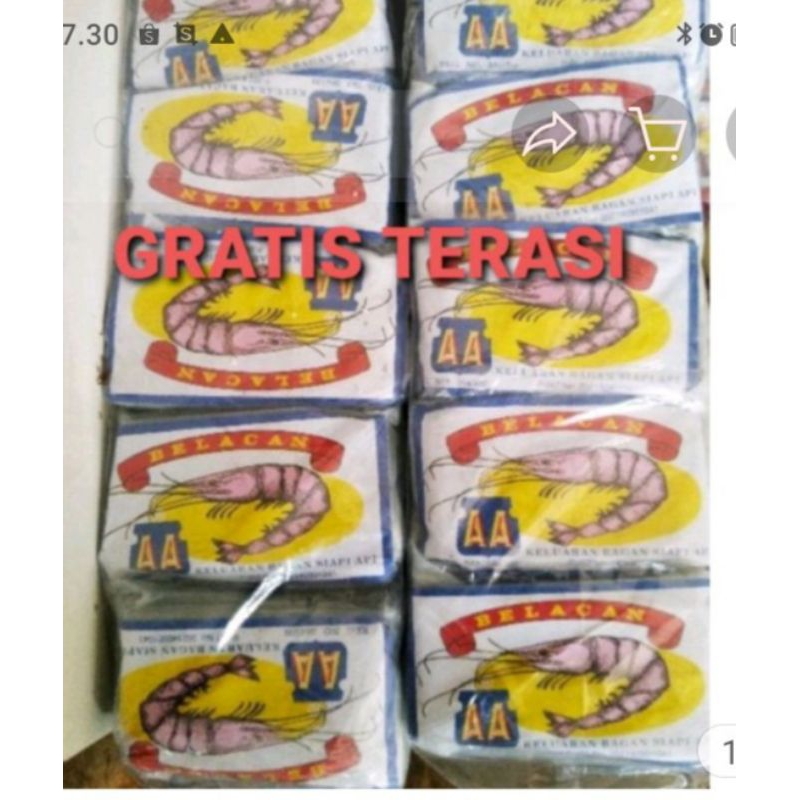 

Terasi AA super khas Cirebon.125 gram.