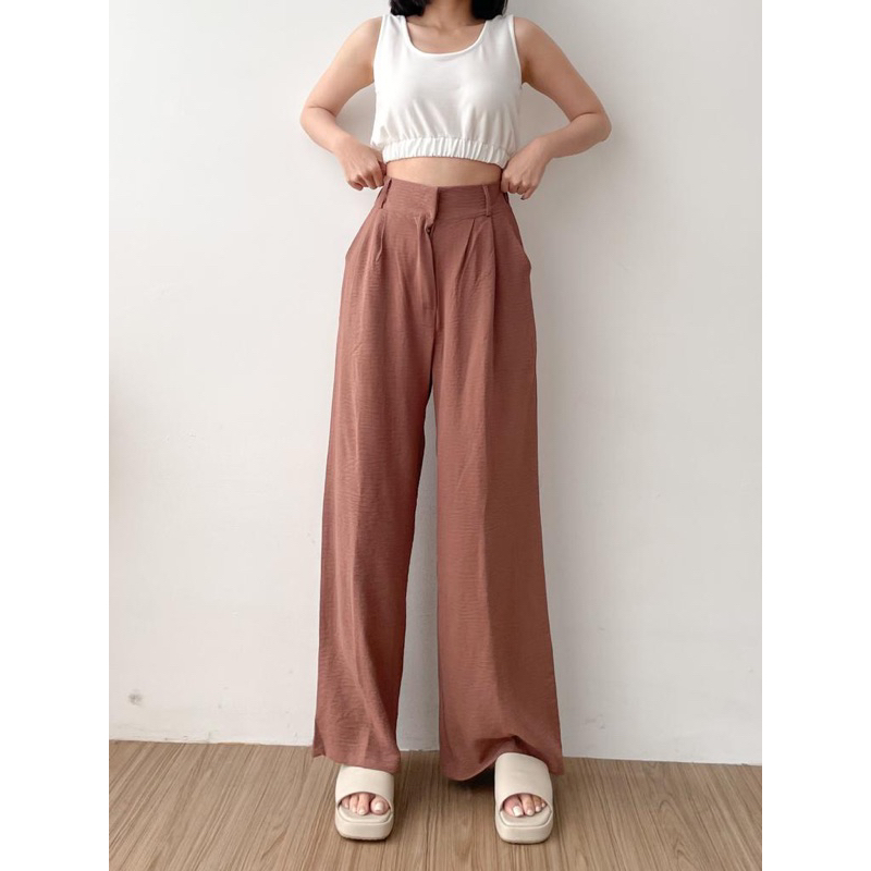 LISA HIGHWAIST PANT / CELANA KULOT PANJANG WANITA OCLO OFFICIAL