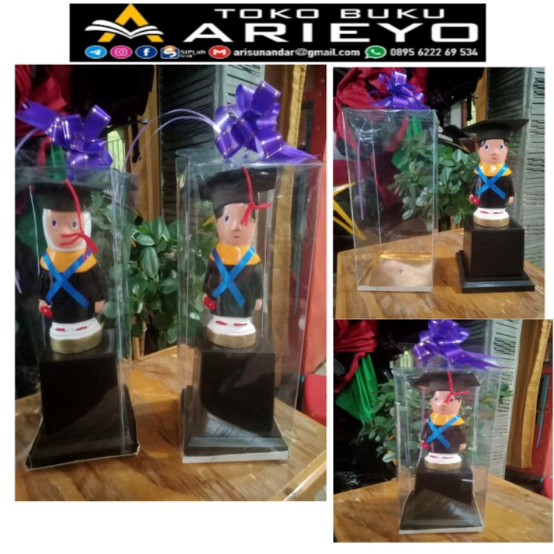 ORI|PATUNG BONEKA WISUDA|LENGKAP