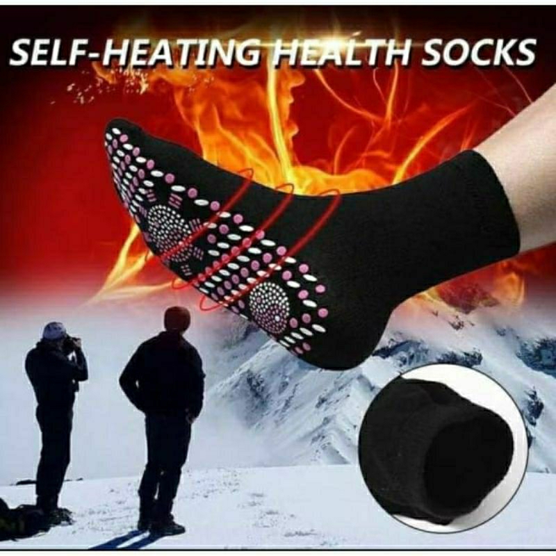 Kaos Kaki Foot Theraphy Socks Magnetic Heating Tourmaline