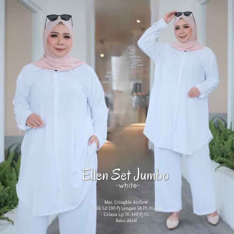 ELLEN SETELAN BAJU WANITA JUMBO LD 130 cm TERBARU