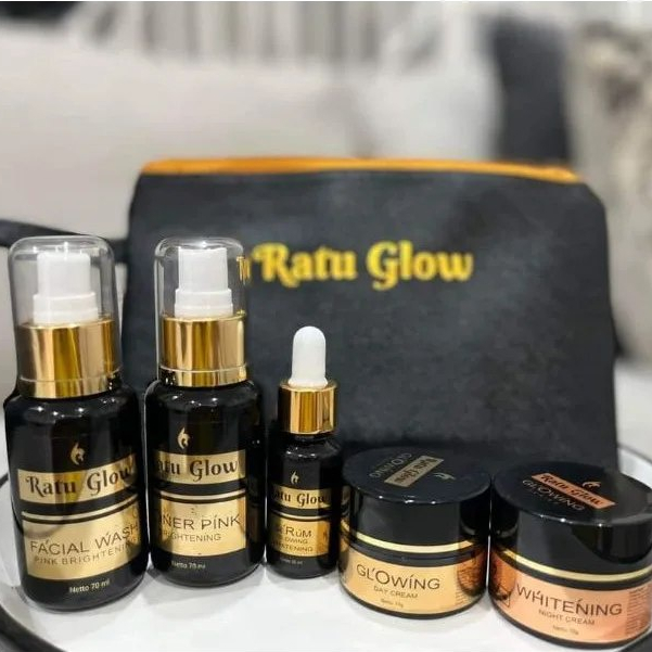 PAKET RATU GLOW Platinum Brightening & Acne Series BPOM / Paket Wajah Platinum Series Mencerahkan / 