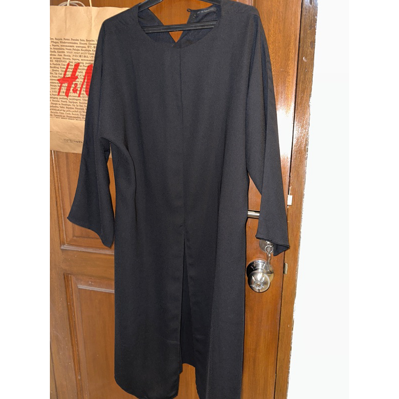THENBLANK x ayudia slit dress black preloved