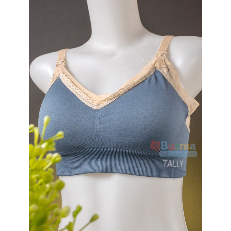 BRA MENYUSUI TALLY W87 | busa tipis | tanpa kawat | bahan rajut