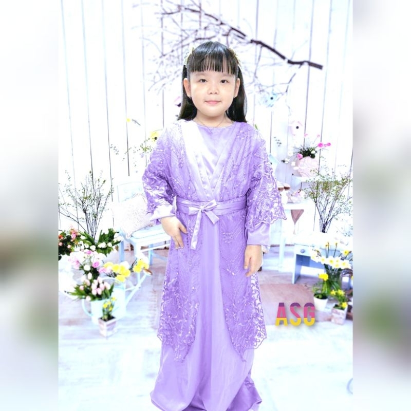 [ New Product ] Lucianna Kid Set Dress Anak Kekinian Gamis Set 2 in 1 Remaja