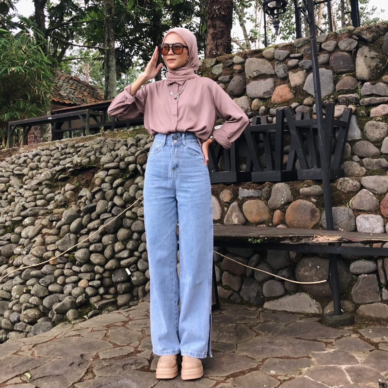 [LUXE.DLABEL] - Jeans 109 | Celana panjang Highwaist wanita Jeans import premium Jeans wanita polos ripped jeans High waist jeans wanita bkk Skinny Jeans High waist Baggy jeans Wideleg Jeans Kulot jeans Boyfriend jeans Wanita Kargo Jeans bangkok