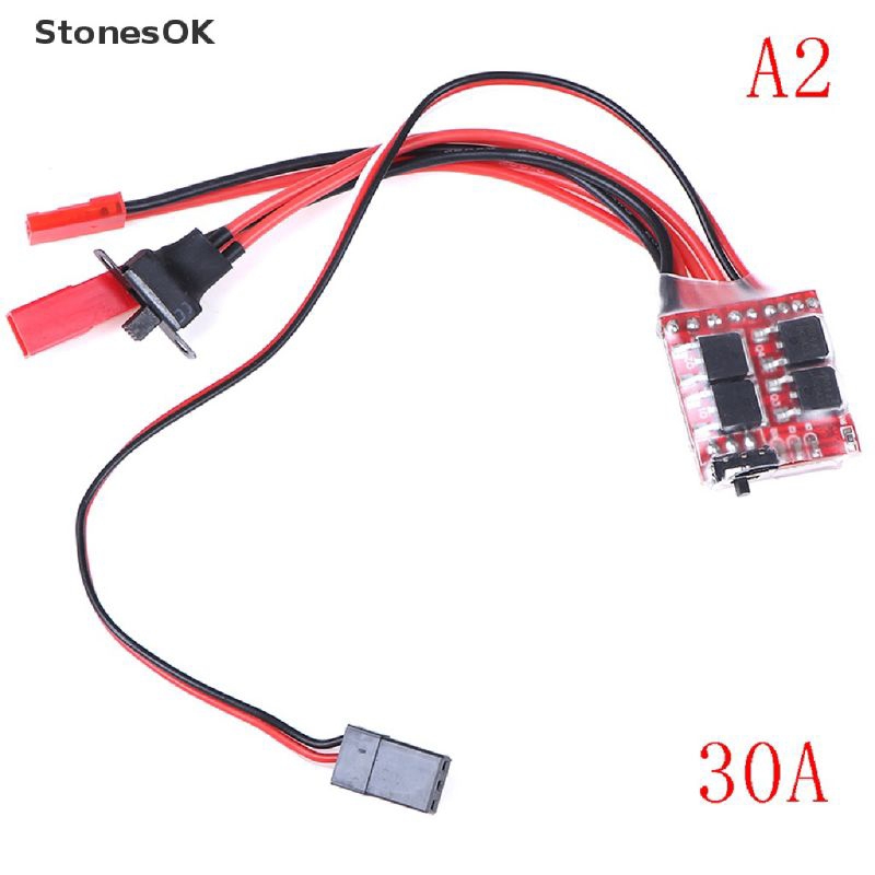 ESC brushed 30A cocok untuk RC WPL, WLtoys, RC Boat, RC drift skala 1:24, 1:18 atau DIY RC
