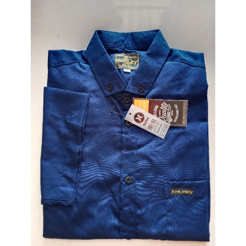 kemeja polos lengan pendek merk hurley