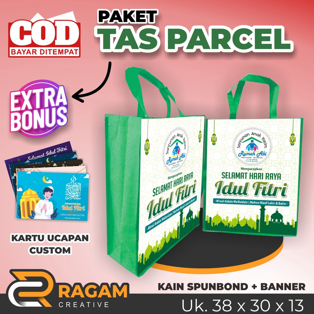 Paket Tas Parsel Lebaran Idul Fitri + Bonus Kartu Ucapan Murah/ Tas Idul Fitri/ Paket Tas Parcel/ Ta