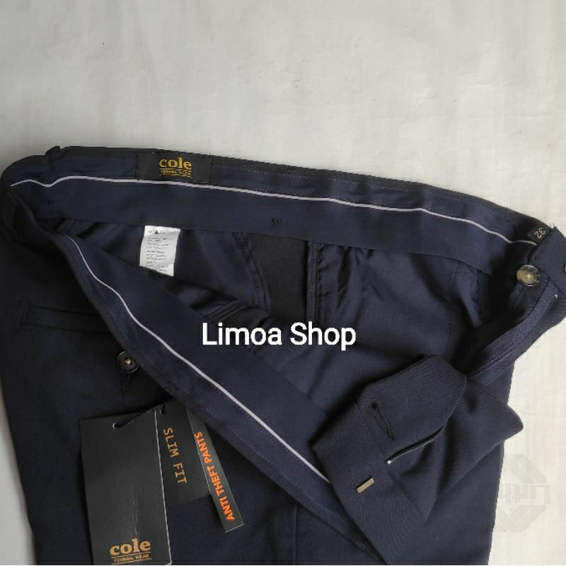 Celana Pria Formal COLE Navy Sliimfit CL 34