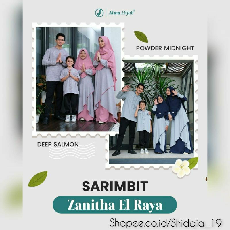 SARIMBIT ZANITHA EL RAYYA BY ALWA HIJAB BAJU MUSLIM LEBARAN TERBARU 2023