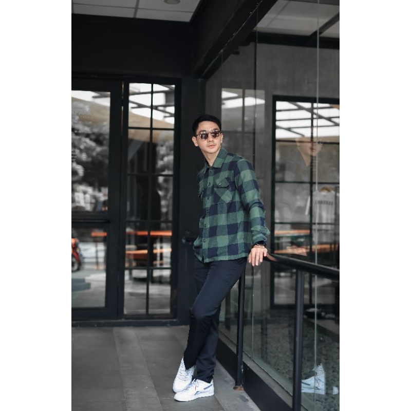 Mubeng Jacket Shelby Hijau Plaid