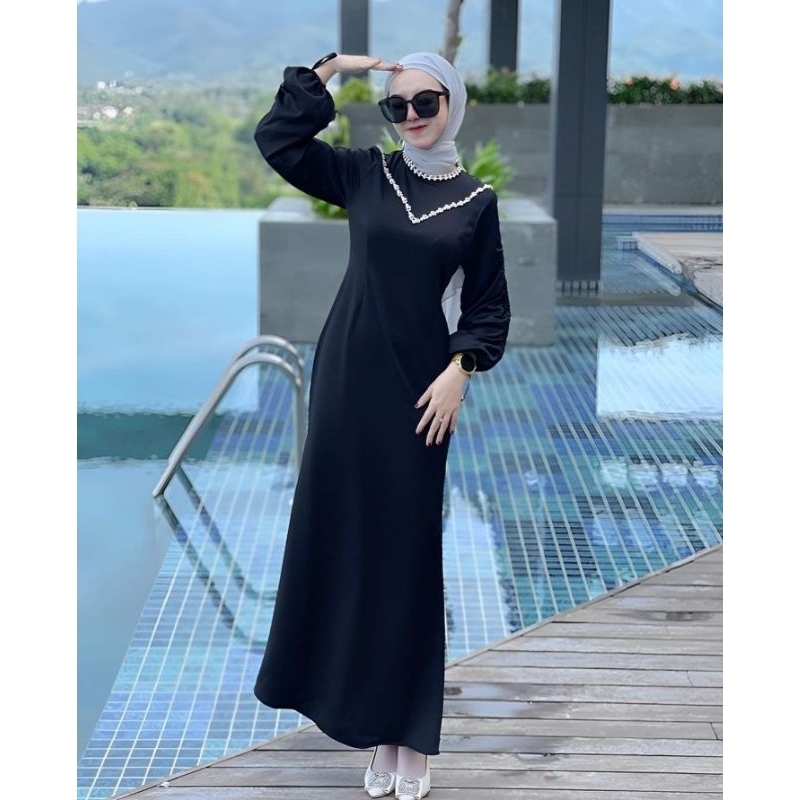 Ready size jumbo - vorry dress - dress pesta muslimah kondangan - dress terbaru - gaun premium