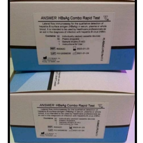 HBsAg Device Answer 30 tes (serum/plasma/whole blood