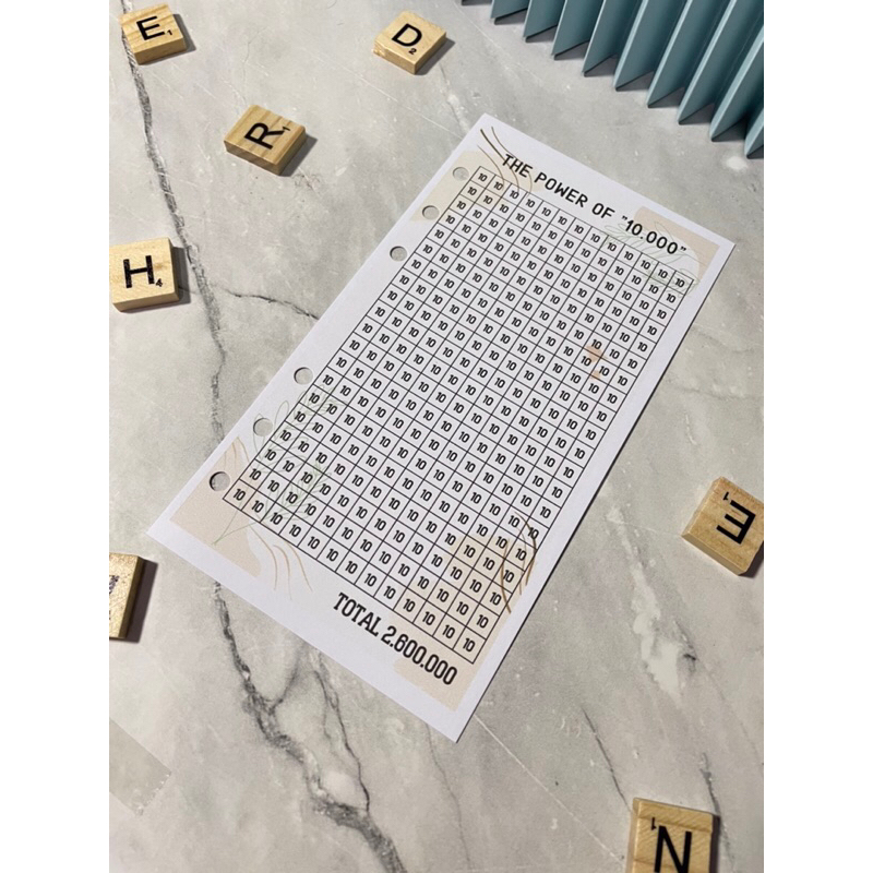 

Loose Leaf Saving Challenge Target 10K 20K 50K 100K Kertas Isian Binder A6 Ring 6 Refill Notebook Sinking Funds Nabung Viral Cashflow