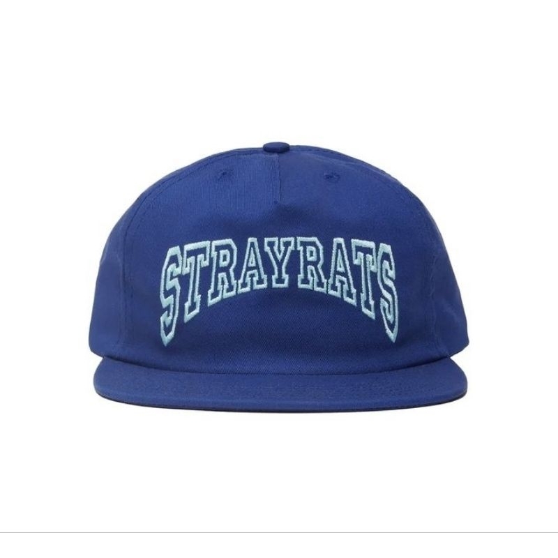 STRAY RATS COLLEGE ARCH LOGO HAT "BLUE"