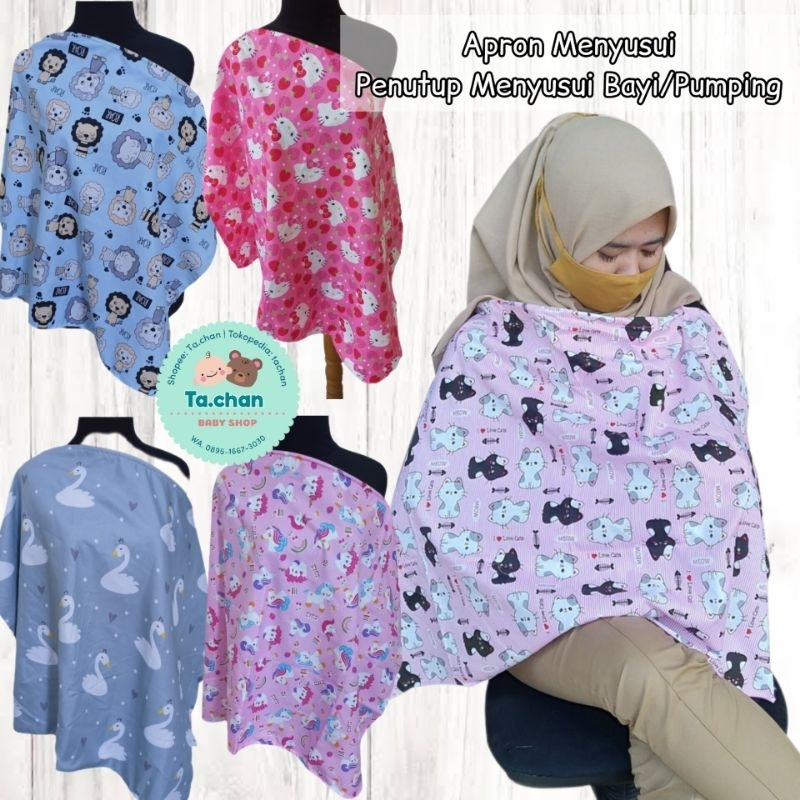 Apron Menyusui / Nursing cover /celemek menyusui /kain penutup busui /kain penutup ibu pumping ASI / cover stroller