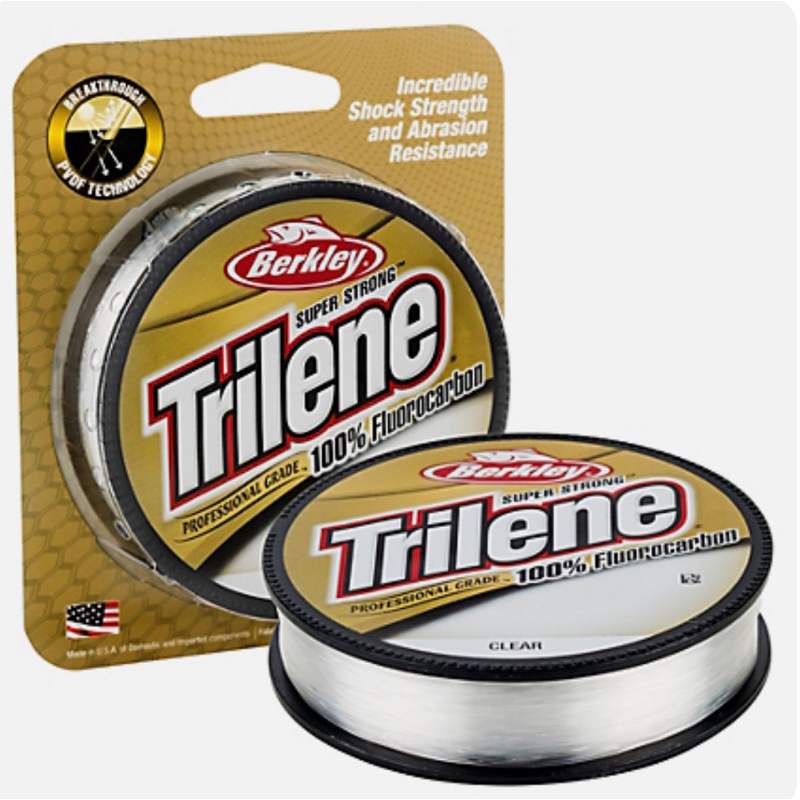 Senar Berkley Trilene 100% Fluorocarbon 200YD Made in USA Professional Grade
