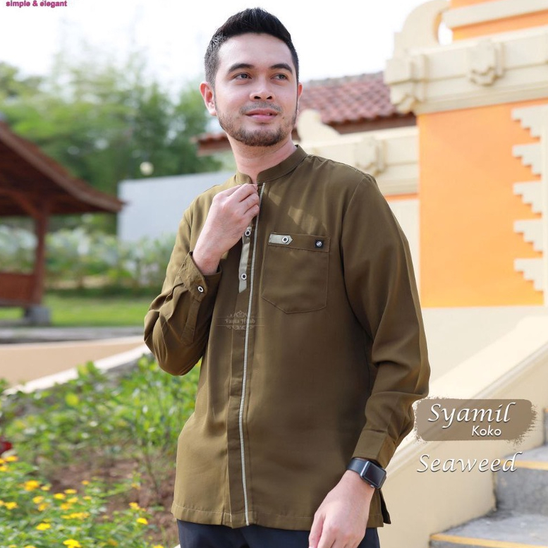 FANIA SYAMIL SERIES FAMILY - Kemeja Koko Pria Ayah Lengan Panjang  Adem