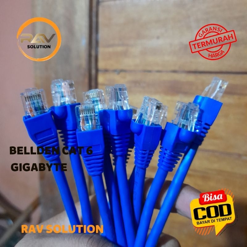 KABEL LAN SERVER BELDEN CAT 6 BIRU GIGABYTE HANDMADE