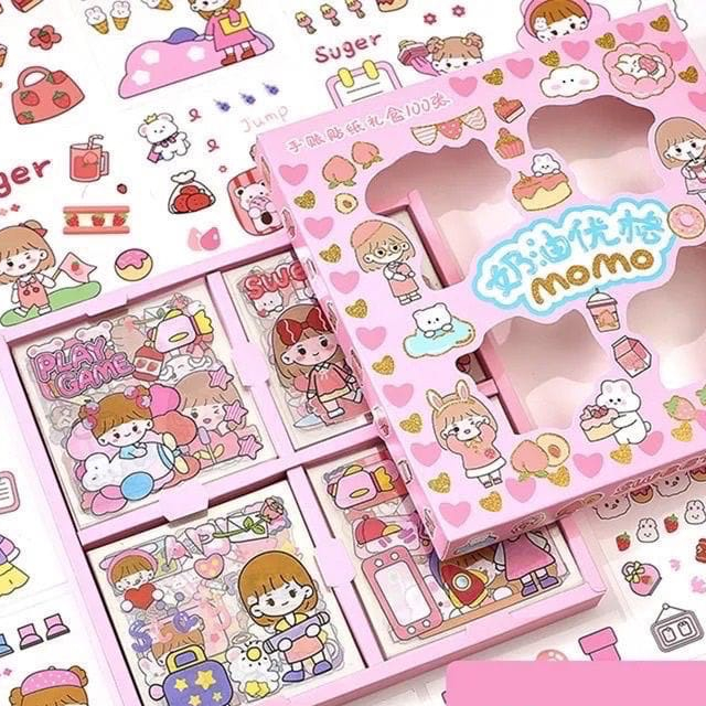 COD-Stiker Motif Kartun Korea Lucu Anti Air /Dekorasi Handbook Scrapbook DIY/Stiker kartun tahan air PET ISI 25 PCS