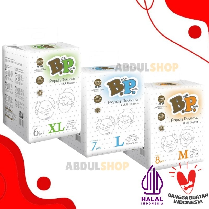 BP BULK PACK POPOK PEREKAT DEWASA / POPOK DEWASA [Size : M/L/XL]