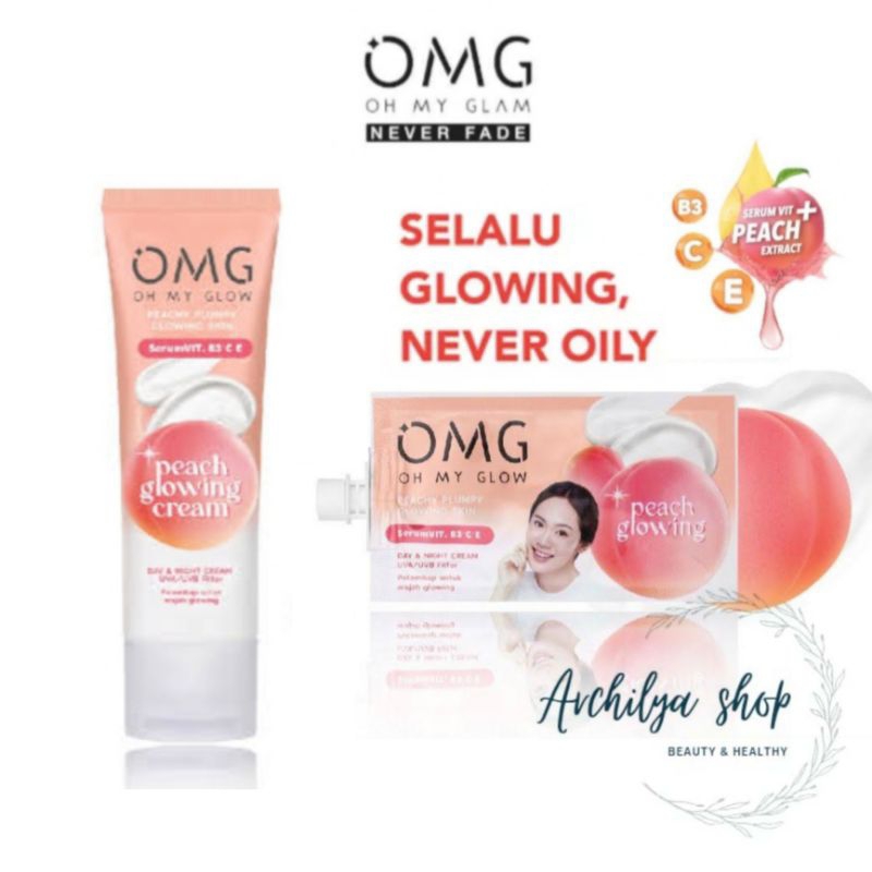 OMG Glowing Cream Peach Pelembab Wajah OH MY GLAM