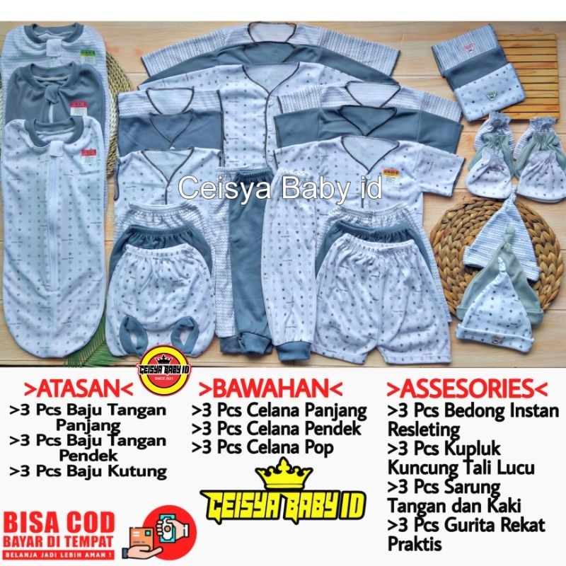 Promo Paket Pakaian Bayi Lengkap 30 Pcs/18 Pcs 0-3 Bulan