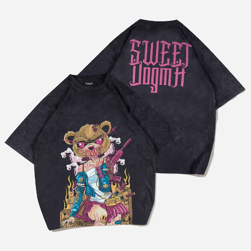 [N01152] T-shirt Oversized Distro Motif SWEET DOGMH XXX