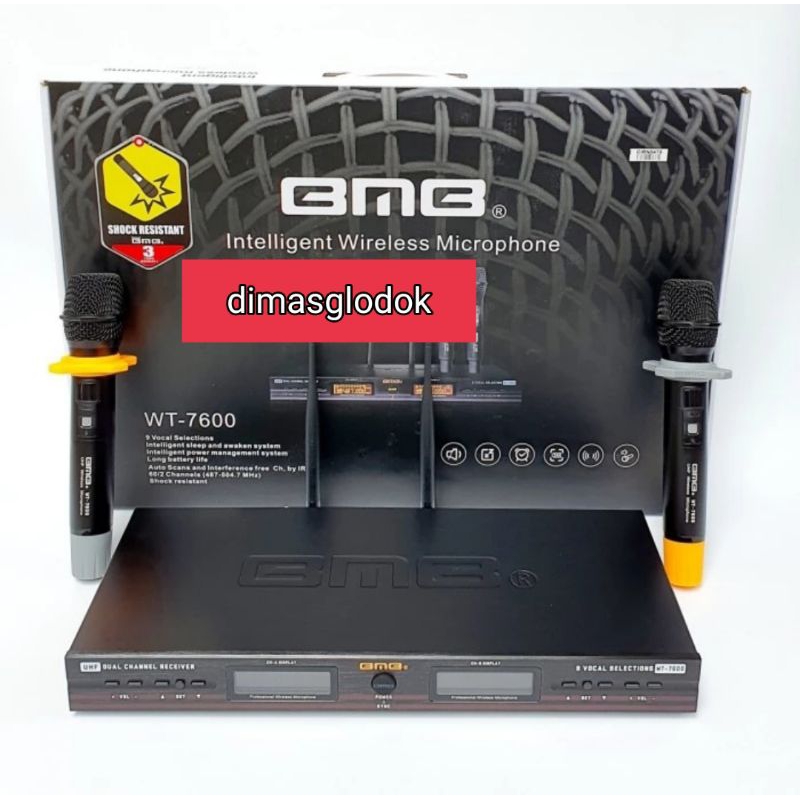 Mic BMB Wireless WT7600 Mikropon BMB WT 7600 Mikrofon BMB-WT7600 Dual Mic