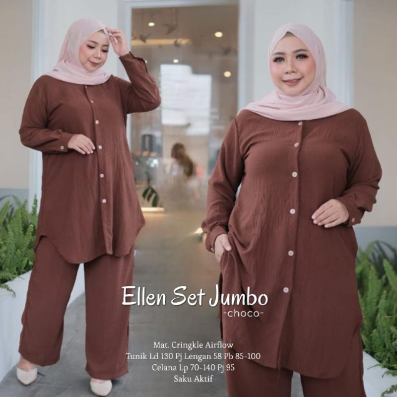 ELLEN SETELAN BAJU WANITA JUMBO LD 130 cm TERBARU