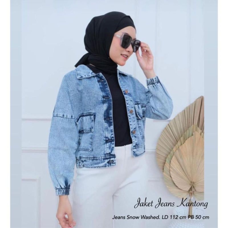 Jaket Jeans BOMBER LD114cm //JF852