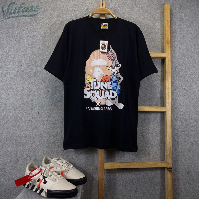 KAOS DISTRO PRIA DAN WANITA T-SHIRT BAPE X TUNE SQUAD SPACE JAM