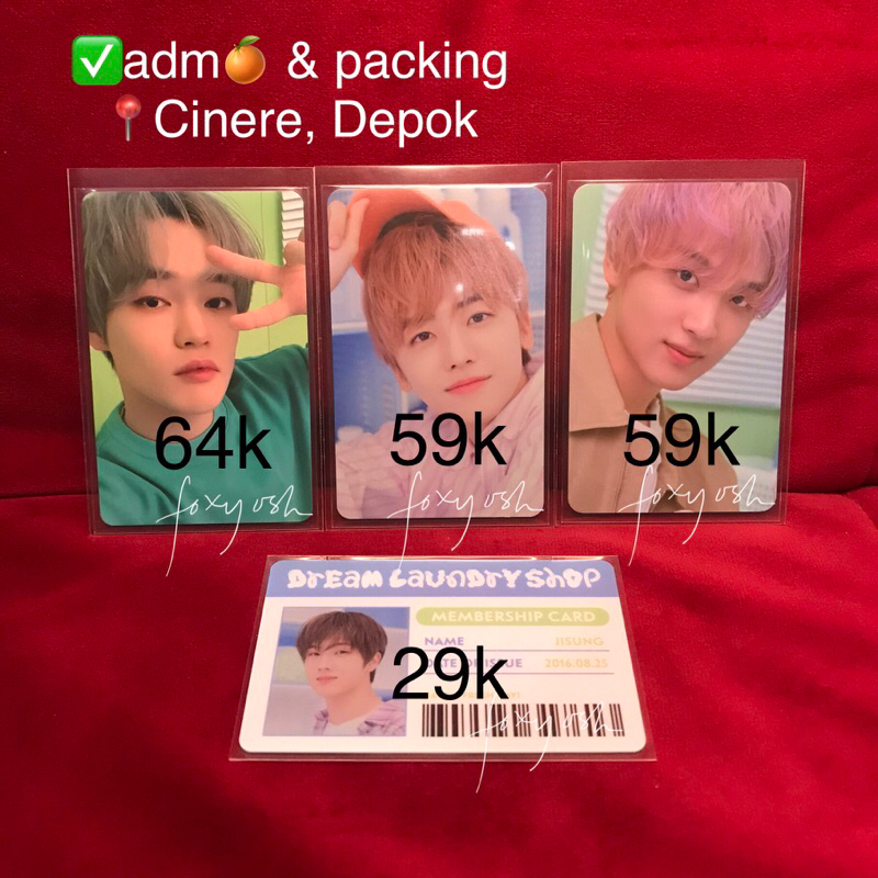 NCT Dream Laundry Photocard PC Haechan Jaemin Chenle Jisung