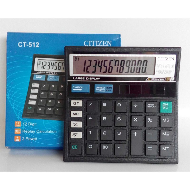 

KALKULATOR CITIZEN CT 512 12 DIGIT BESAR
