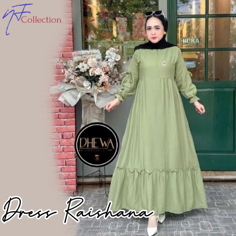 Dress Gamis Raishana By dhewa Polo linen wanita