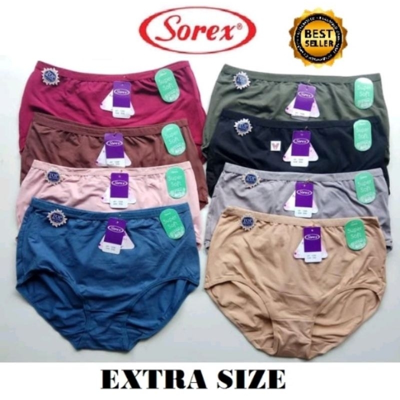 Celana Dalam CD Wanita Dewasa Jumbo Merk SOREX 1248 Bahan Super Soft isi [[ 6Pcs ]] - EQL QQL QXL